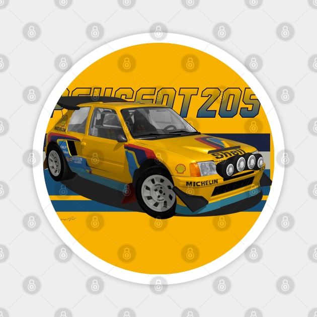 Peugeot 205 T16 Group B Magnet by PjesusArt